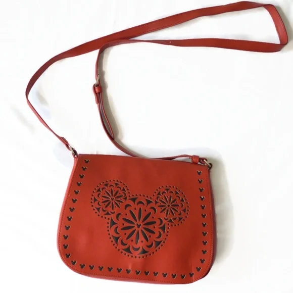 Disney Mickey Mouse Laser Cut Icon Red Crossbody Bag by Very Bradley - Picture 5 of 12